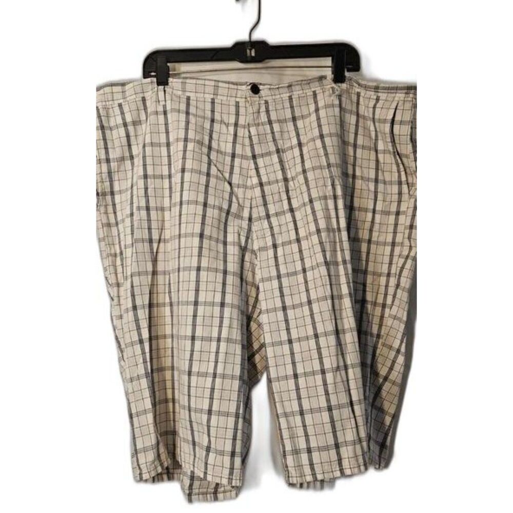Dickies Men's Plaid Shorts Size 44 Gray & White Cargo Shorts--ITEM # 2706